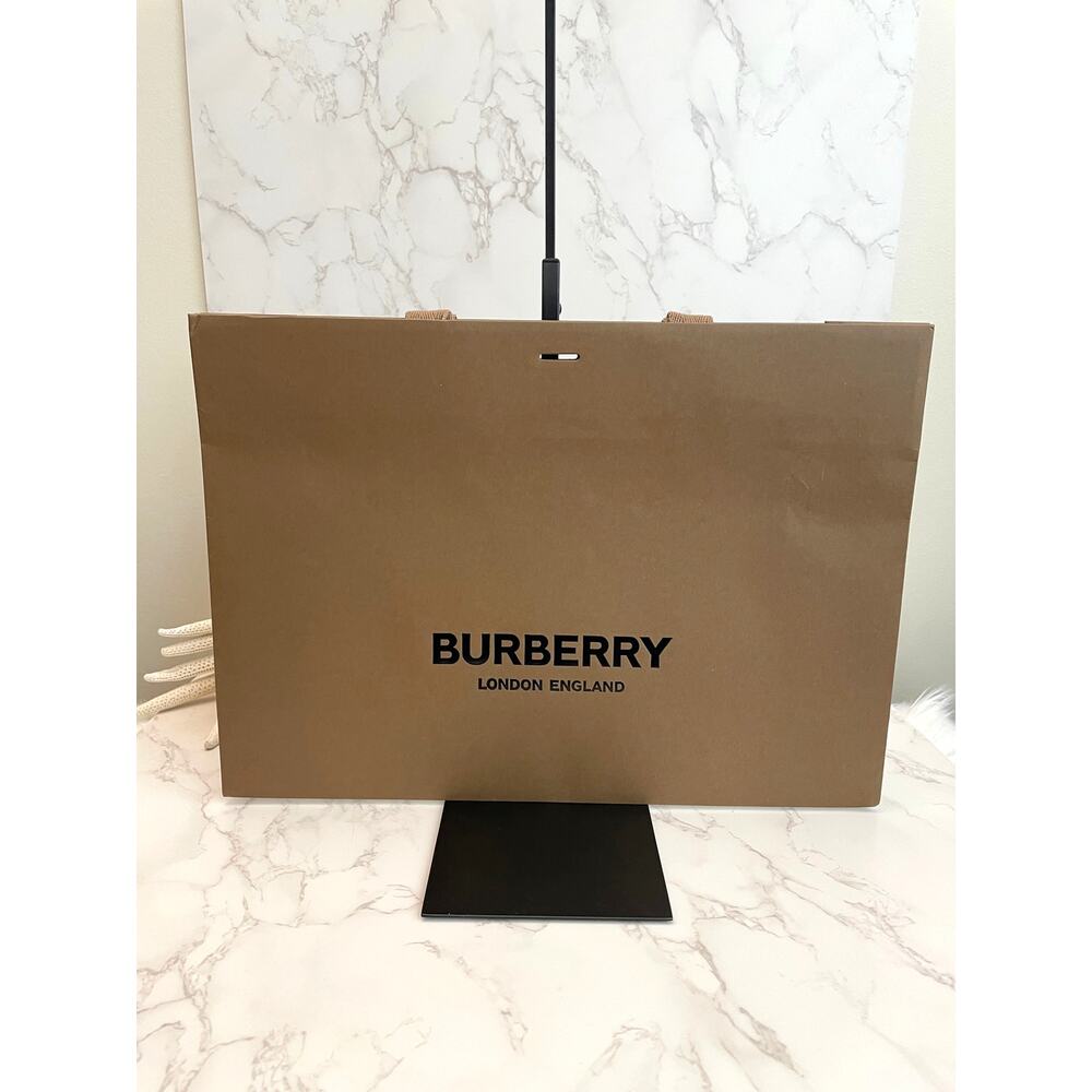 BURBERRY LONDON ENGLAND Kraft Brown Paper Shopping Bag NWOT